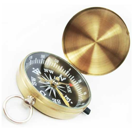 Bússola Pocket Compass em Bronze
