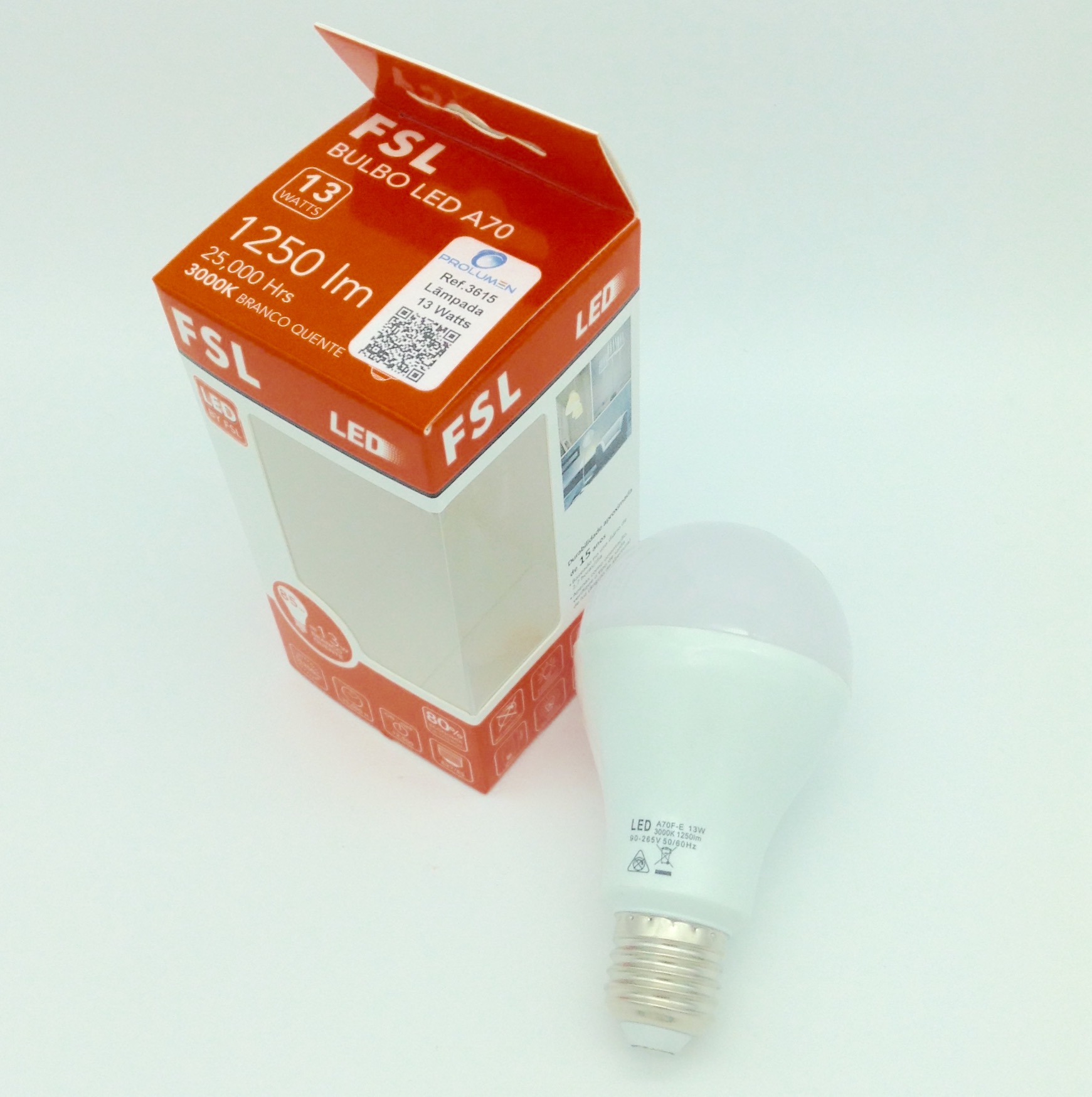 3615 - Lampada LED 13 Watts 1250 Lumens - 3000K bulbo