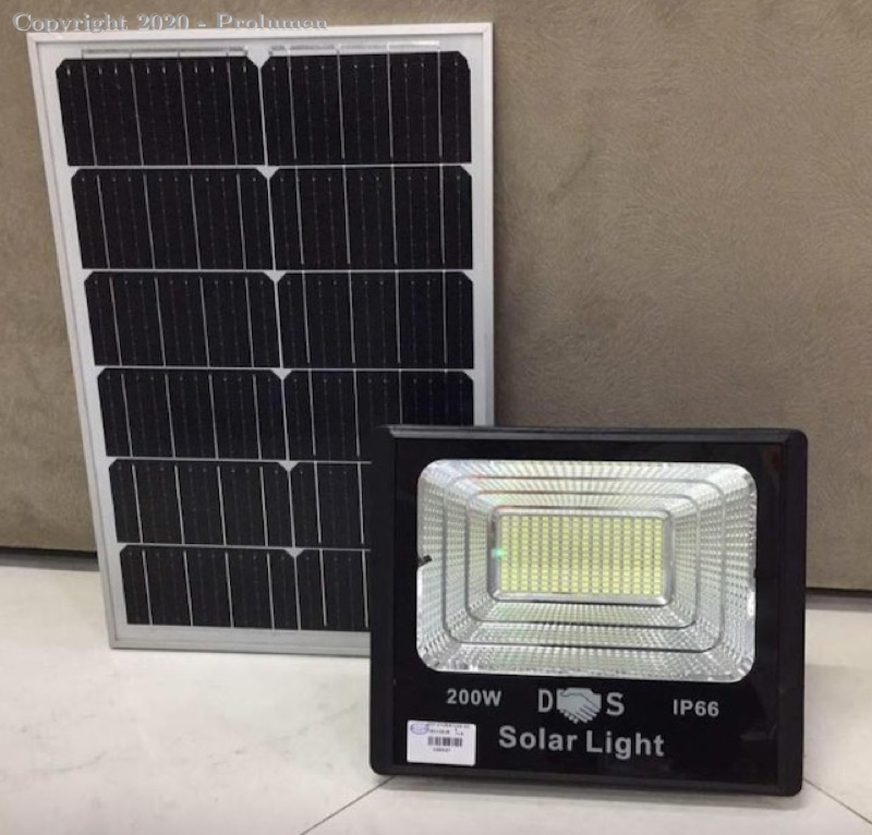 Luminária / Refletor Solar fotovoltaica 400 W - 40000 lumens
