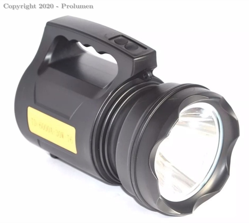 Holofote recarregável - Lanterna 30 W + 10 W Luminária - LED COB1342